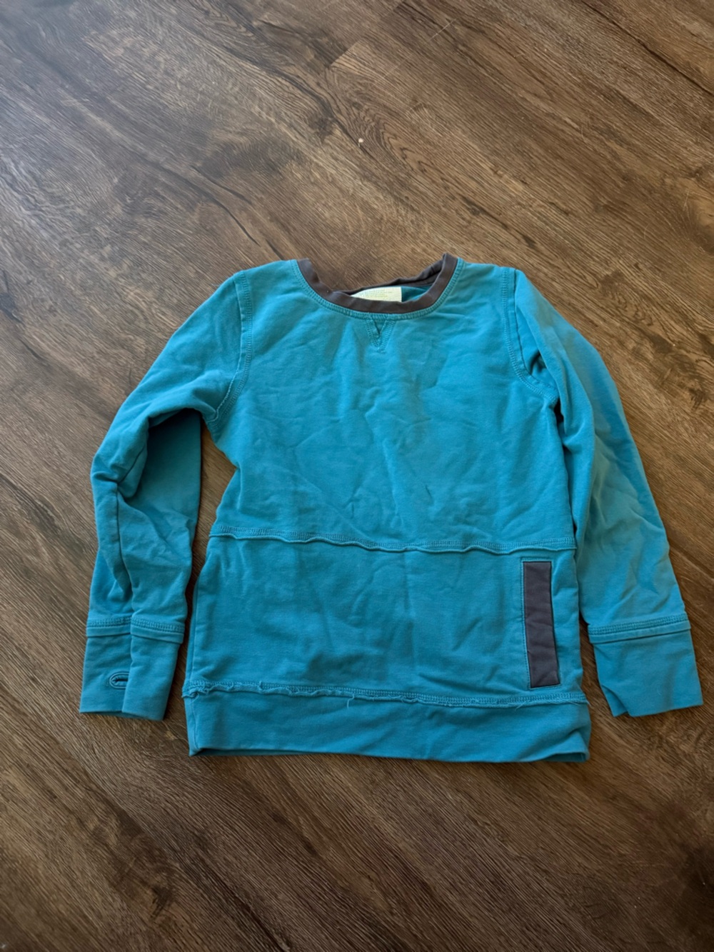 Kids Short Sleeve Teal Crewneck Tee